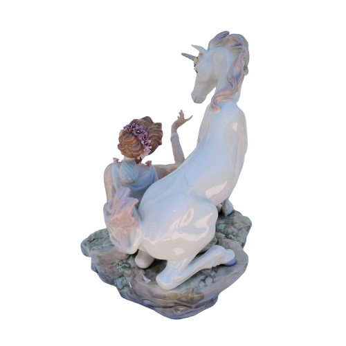 Lladro Rare Figurine Large The Goddess and The Unicorn