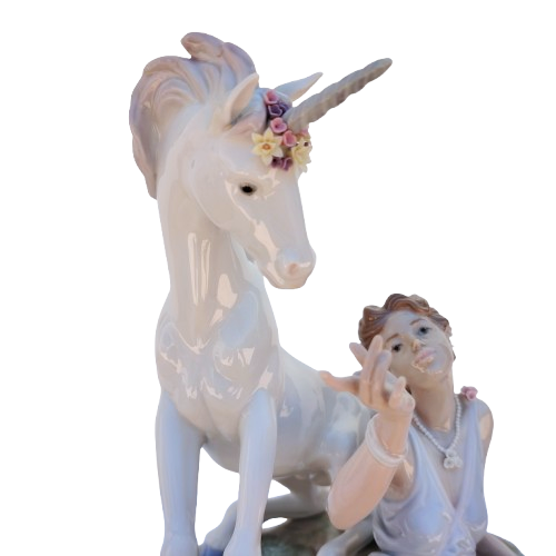 Lladro Rare Figurine Large The Goddess and The Unicorn