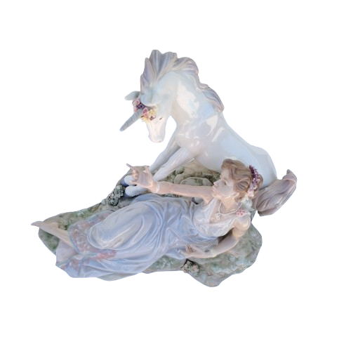Lladro Rare Figurine Large The Goddess and The Unicorn