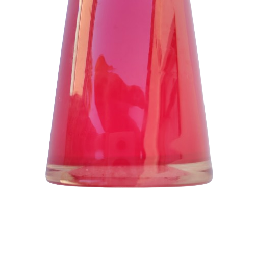 Tall Red Round Vase With White Inside