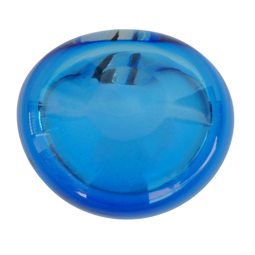 Murano Sommerso Flavio Poli Blue and Jade Glass Dish 1960's