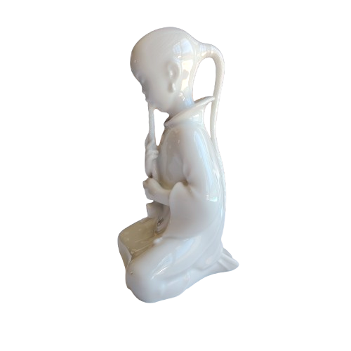 Royal Copenhagen Opium Smoker Blanc De Chine Figurine