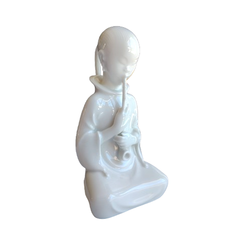 Royal Copenhagen Opium Smoker Blanc De Chine Figurine