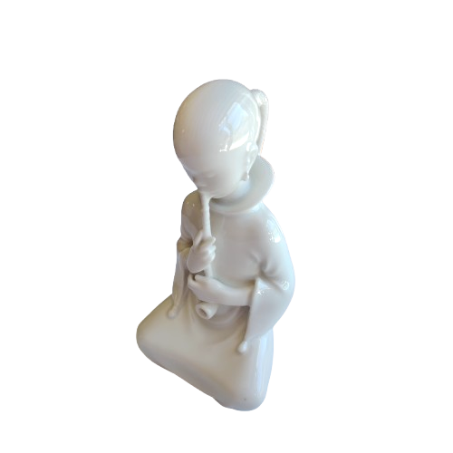 Royal Copenhagen Opium Smoker Blanc De Chine Figurine