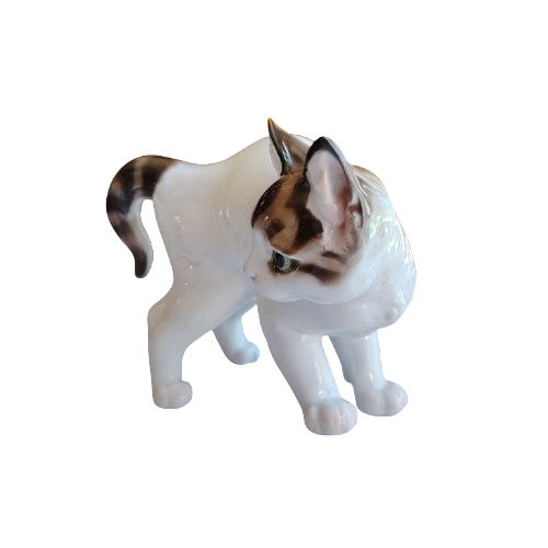 Rosenthal German Prof Th Karner Standing With Arched Back Cat Kitten