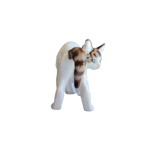 Rosenthal German Prof Th Karner Standing With Arched Back Cat Kitten