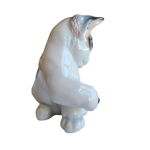 Rosenthal Porcelain Cat Professor Th. Karner curling paw