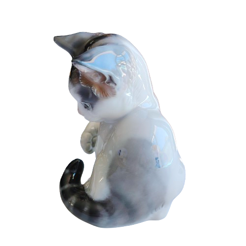 Rosenthal Porcelain Cat Professor Th. Karner curling paw