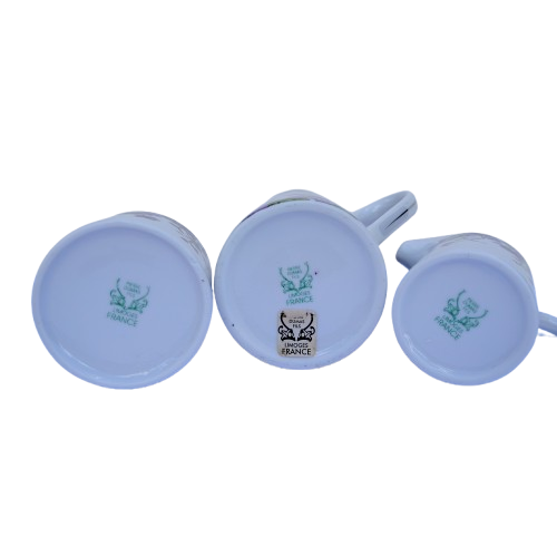 Limoges Porcelain Purple Flowers Coffee Set