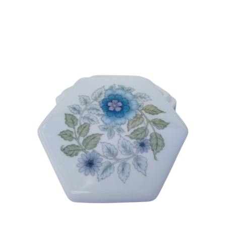 Wedgwood Clementine Hexagon Shaped  Trinket Box and Lid