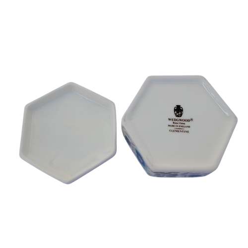 Wedgwood Clementine Hexagon Shaped  Trinket Box and Lid