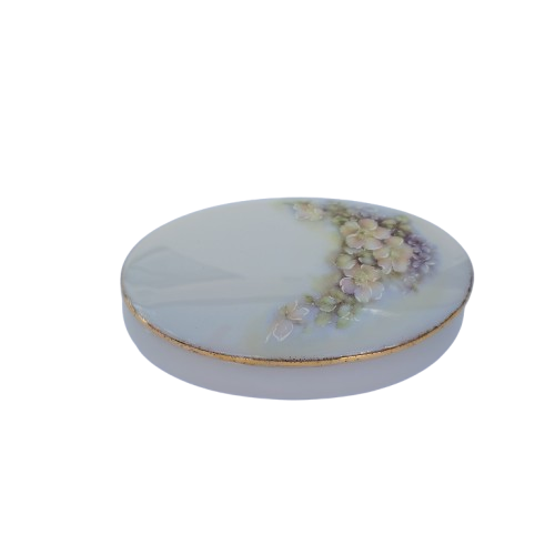 Limoges Porcelain Oval Trinket Box and Lid