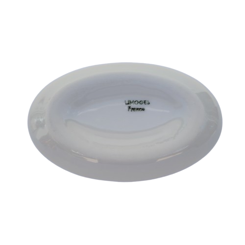 Limoges Porcelain Oval Trinket Box and Lid