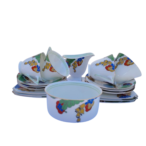 Royal Doulton Art Deco Caprice fine china part tea set