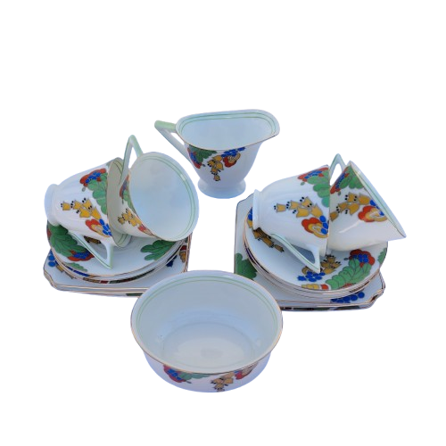 Royal Doulton Art Deco Caprice fine china part tea set