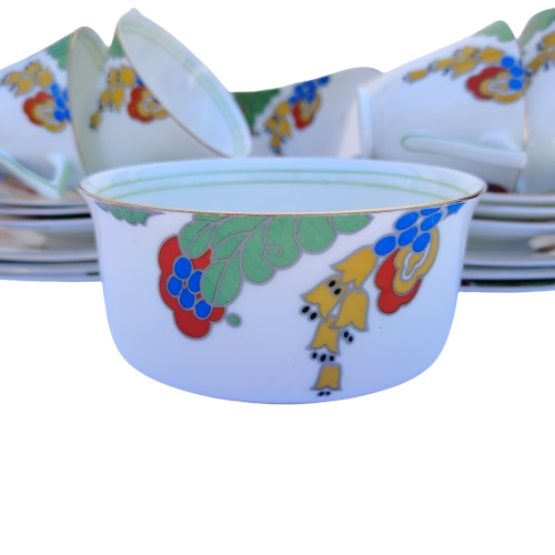 Royal Doulton Art Deco Caprice fine china part tea set