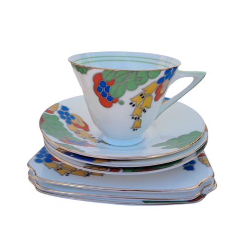 Royal Doulton Art Deco Caprice fine china part tea set