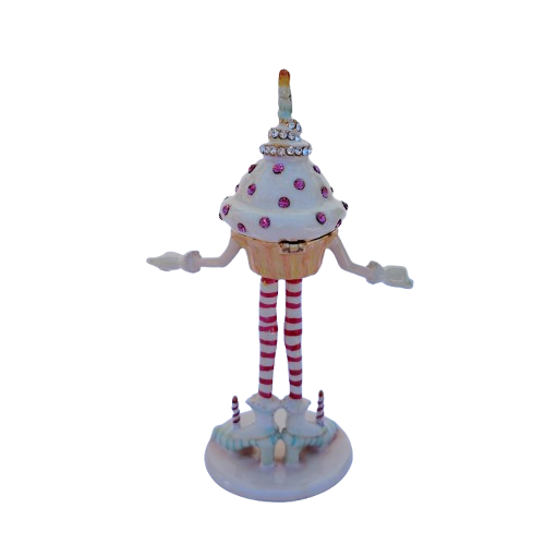 Dept 56 Krinkles by Patience Brewster Cupcake Jeweled Trinket Box