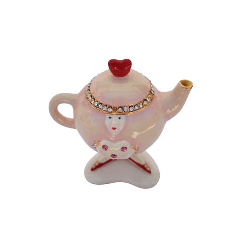 Dept 56 Krinkles by Patience Brewster Teapot Jeweled Trinket Box