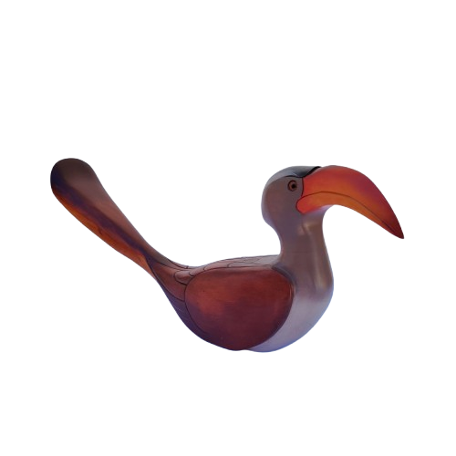 Feathers of Knysna carved and hand painted Red Billed Hornbill Ltd Bird