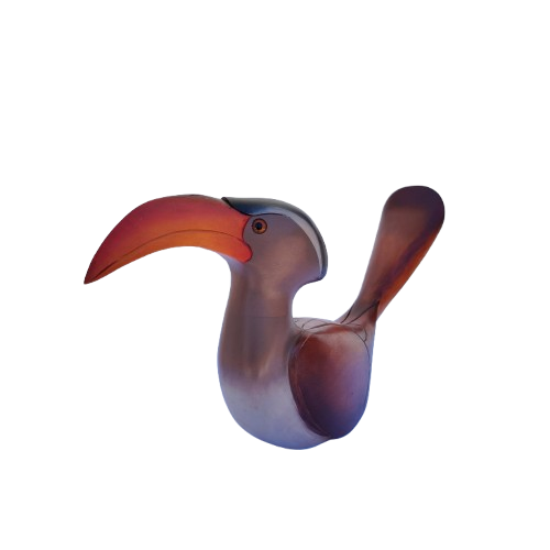 Feathers of Knysna carved and hand painted Red Billed Hornbill Ltd Bird