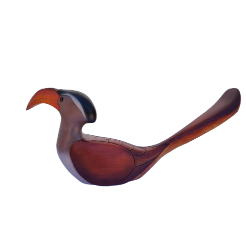Feathers of Knysna carved and hand painted Red Billed Hornbill Ltd Bird