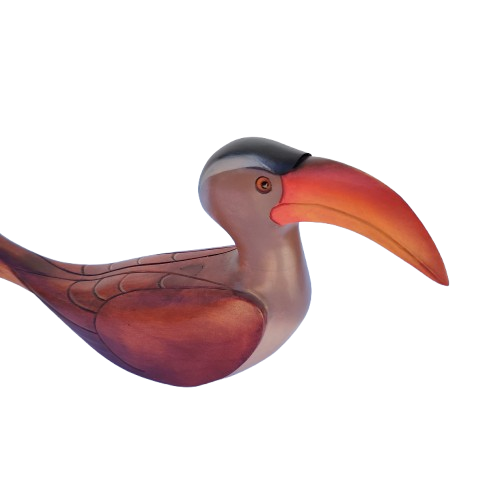 Feathers of Knysna carved and hand painted Red Billed Hornbill Ltd Bird