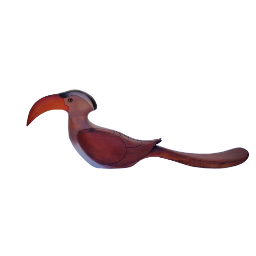 Feathers of Knysna carved and hand painted Red Billed Hornbill Ltd Bird