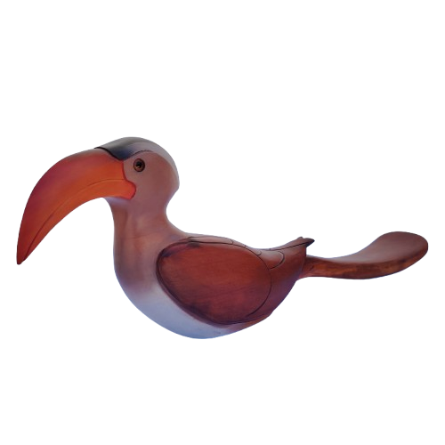 Feathers of Knysna carved and hand painted Red Billed Hornbill Ltd Bird