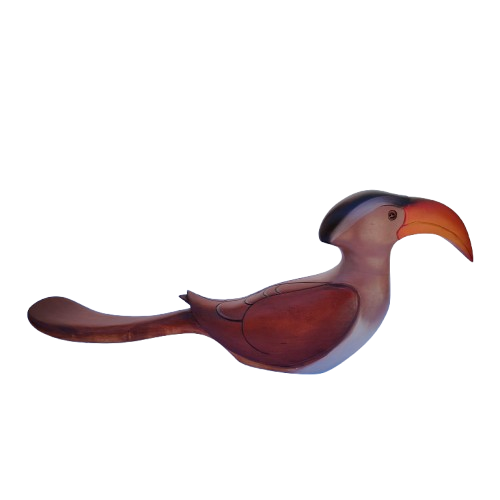 Feathers of Knysna carved and hand painted Red Billed Hornbill Ltd Bird