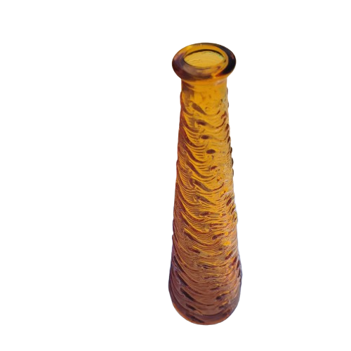 Empoli Italian Vintage Amber Swirl Glass Decanter Genie Bottle