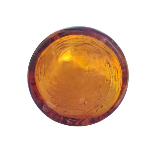Empoli Italian Vintage Amber Swirl Glass Decanter Genie Bottle