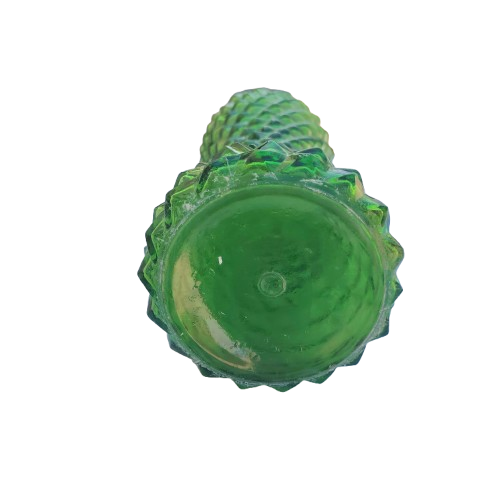Empoli Italian Vintage Green Diamond Point Glass Decanter Genie Bottle