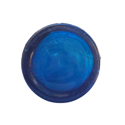 Empoli Italian Vintage Blue Swirl Glass Decanter Genie Bottle