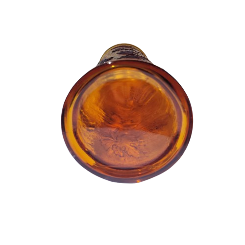 Empoli Italian Vintage Amber Leave Glass Decanter Genie Bottle