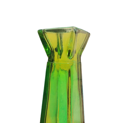 Tall Empoli Green Pyramid Shaped Vase