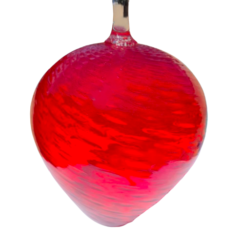 Huge Red Glass Empoli Vase Chalice,Italy 1960