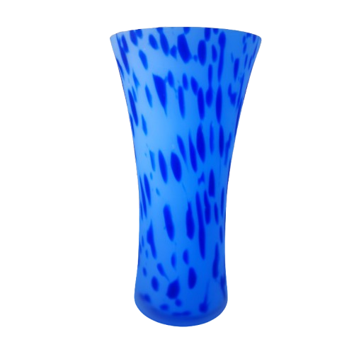 Stunning Blue and White Studio Glass Vase