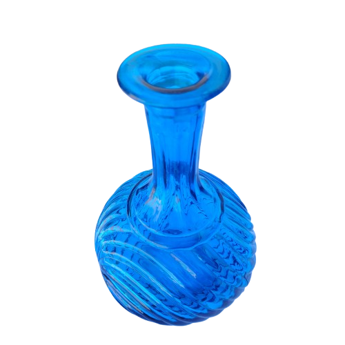 Vintage Empoli Blue Swirl Art Glass
