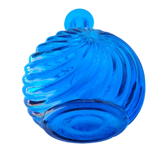 Vintage Empoli Blue Swirl Art Glass