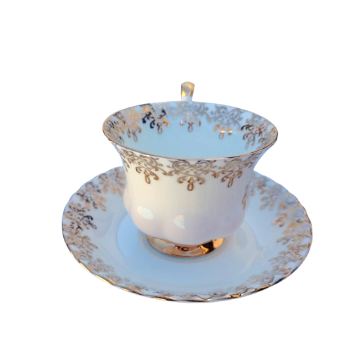 Royal Albert Happy Birthday Bone China Teacup & Saucer Gold Accents