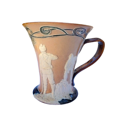 Antique Doulton Lambeth Stoneware Cricket Ale Tankard