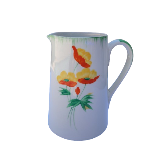 Vintage English Hand Painted Jug Pitcher Vase