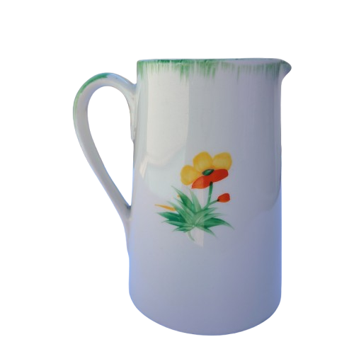 Vintage English Hand Painted Jug Pitcher Vase