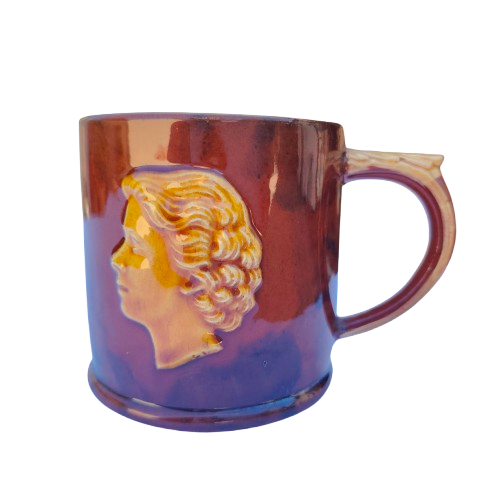 Vintage Dartmouth Pottery 1953 Queen Elizabeth Coronation Stoneware Mug