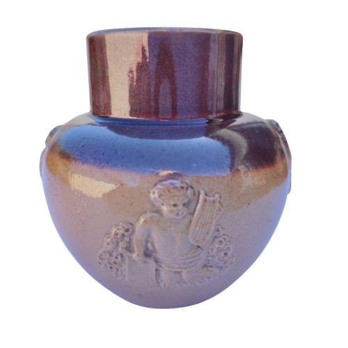 Royal Doulton Stonewear pot with Cherubs