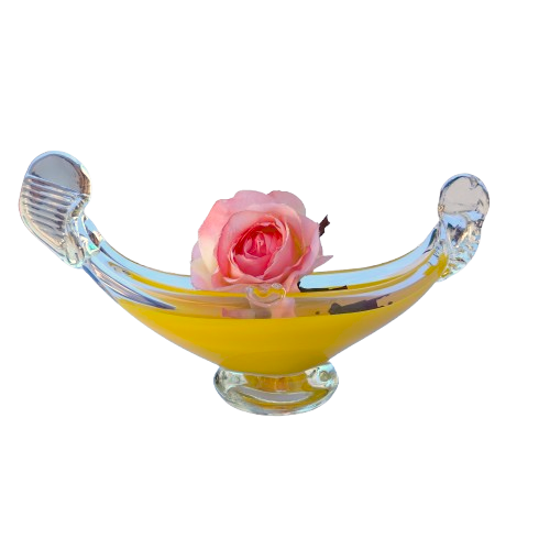 Murano Style Vintage Venetian Gondola Boat Blown Glass