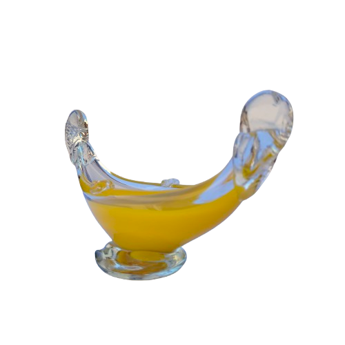 Murano Style Vintage Venetian Gondola Boat Blown Glass