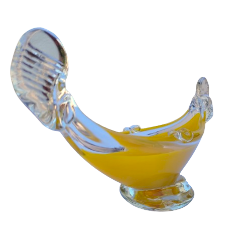 Murano Style Vintage Venetian Gondola Boat Blown Glass