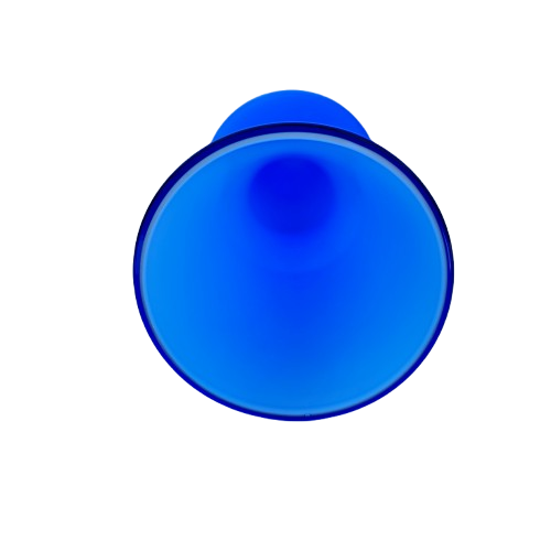 Blue and White Interior Hand Blown Vase